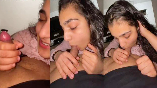 Sexy Beautiful Girl Sucking Desi Boyfriend Cumshot Leak MMS